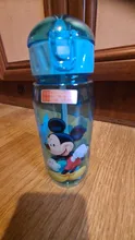 450ml de dibujos animados de Disney Mickey mouse, niños de plástico de taza paja los estudiantes agua potable chico botella a prueba de fugas nuevo