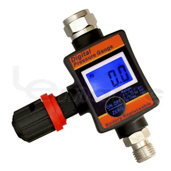 

1/4" Air Adjusting Valve Regulator with Digital Pressure Gauge for Spray Guns and Pneumatic Tools