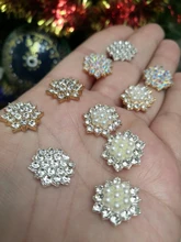 Lote de 10 unidades de diamantes de imitación y perlas brillantes, adornos para joyas, vacaciones, productos creativos hechos a mano, accesorios al por mayor