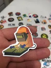 50 Uds soldadura trabajador pegatinas de dibujos animados pegatinas de grafiti de moda equipaje Skateboard impermeable pegatinas coche estilo calcomanías