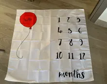 Alfombra conmemorativa para crecimiento mensual de bebé recién nacido, manta para fotografía, accesorios de fondo de tela