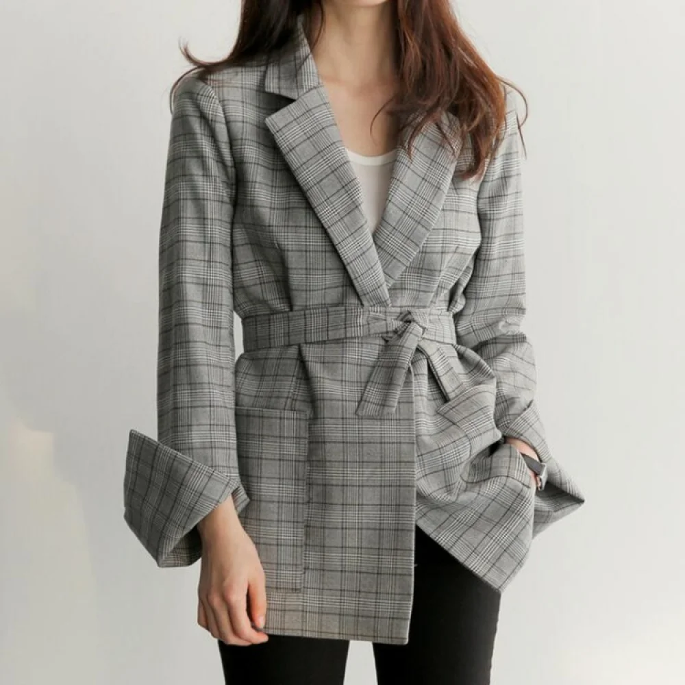 

Suit Blazer Women Jacket 2020 Autumn Winter New Fashion Casual Streetwear Single Breasted Slim Suits Coat Solid Ladies Blazer