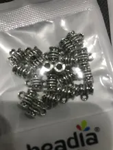 Lote de 20 a 200 Uds de cuentas espaciadoras de tubo sueltas chapadas en plata con flores para la fabricación de joyas, tubos colgantes, accesorios para collar y pulsera DIY