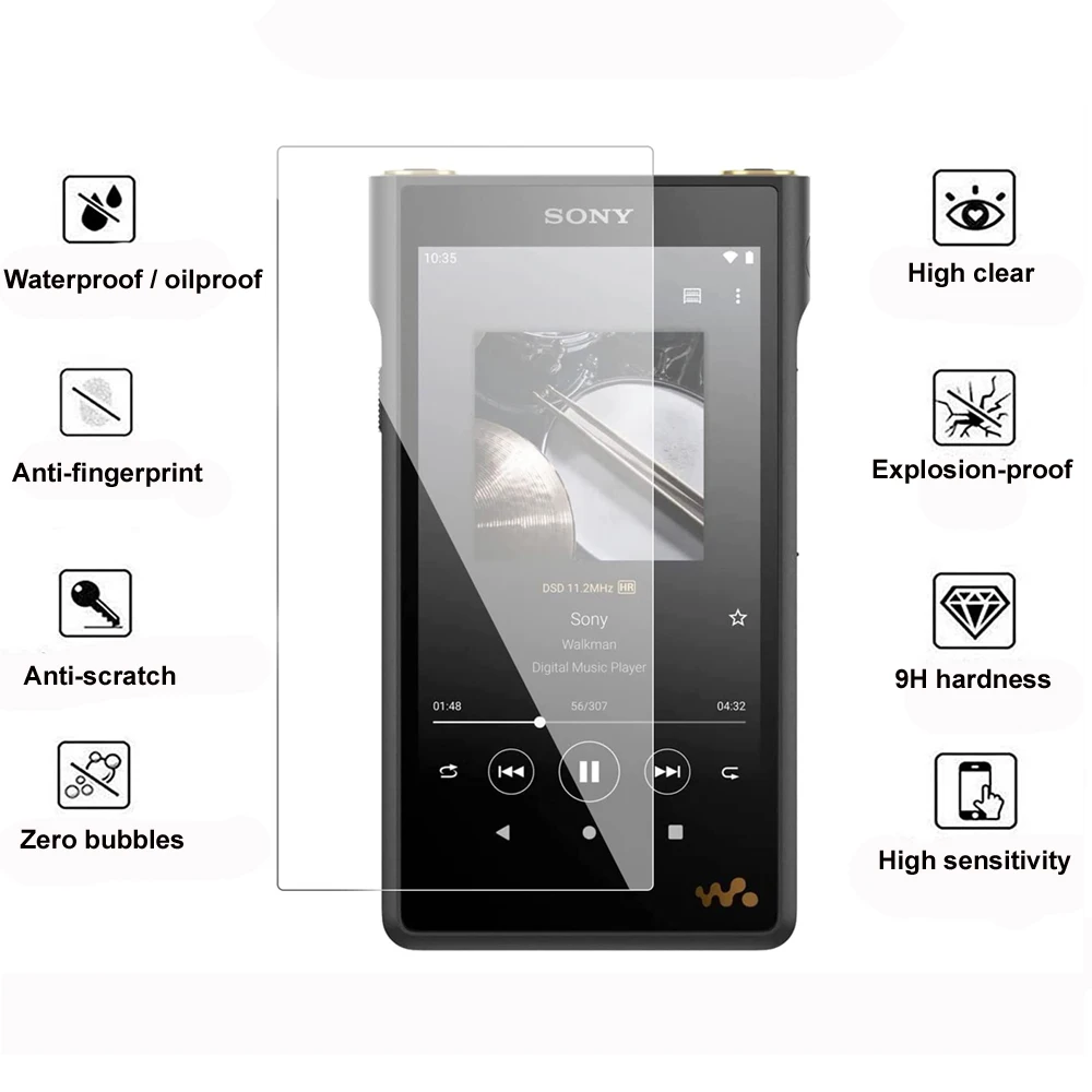 Music Player Screen Protector for Sony Walkman NW-WM1AM2 WM1AM2 NW-WM1ZM2 WM1ZM2 Tempered Glass Film