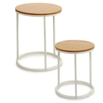 

Set of Two tables with metal Legs and MDF Lifelike Color. Functional and aesthetic as Side Table YOUR TENDENCY ONLY