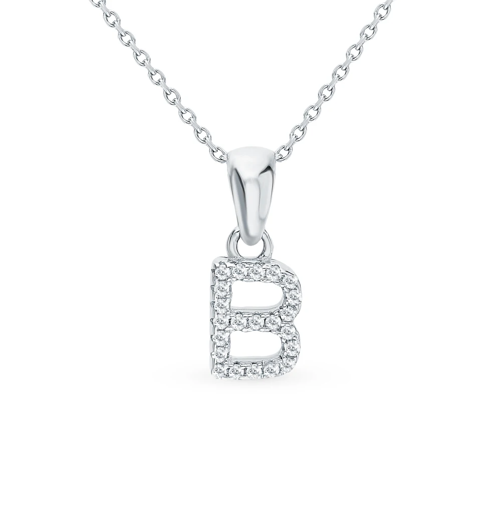 Серебряная подвеска с фианитами SUNLIGHT проба 925