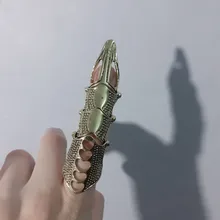 Docona-Anillos Midi Punk para mujer, armadura de Calavera, oro gótico, anillo ajustable de aleación, joyería de fiesta