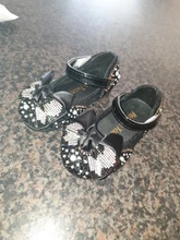 Zapatos de cuero con lazo de diamantes de imitación para niñas, zapatillas de baile de fiesta, zapatos planos de rendimiento para bebés y estudiantes, D785