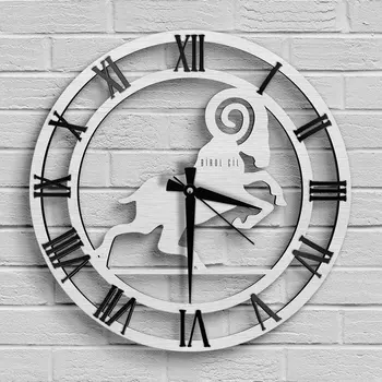 

Personalized Aries Zodiac Design Wooden Wall Clock-Model A4
