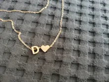 EManco-collar de acero inoxidable dorado con inicial para mujer, gargantilla de cadena con corazón y letras, joyería de nombre personalizada, 316L