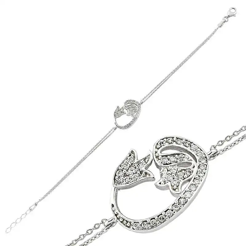 

Silver Tulip Vav Womens Bracelet