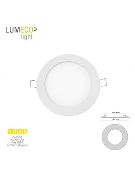 

Mini led downlight lumeco 6w 320 lumen round 12cm 4.000k White frame
