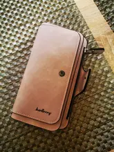 Billetera Baellerry de cuero de las mujeres de lujo tarjeta soporte embrague Casual mujeres carteras bolsillo con cremallera bolsillo Hasp cartera mujer bolso