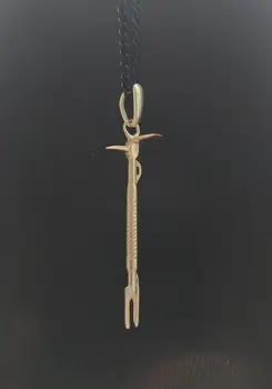 

Silver Pendant "firefighter bully". Decorations for firemen.
