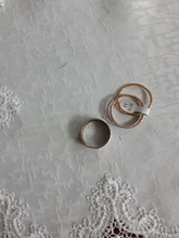 Ramos-Conjunto de anillos clásicos de 3 rondas para mujer, joyería de acero inoxidable para boda y compromiso