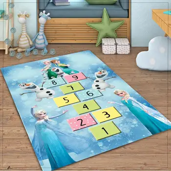 

Elsa And Anna Themed Hopscotch 13 Patterned Carpet ,Non Slip Floor Carpet,Teen's Carpet,Turkish Rug