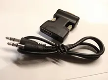 Hagibis-adaptador HDMI compatible con VGA, convertidor de vídeo hembra con puerto de Audio de 3,5mm para PS4, portátil, PC, TV Box, Monitor y proyector