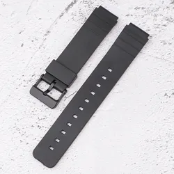 16mm Waterproof Resin Rubber Watch Band Replacement Strap - 16mm (Black)