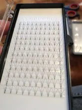 Plumas rusas prefabricadas, 12 líneas, 3D/4D/5D/6D/7D/8D/9D/10D/20D, tallo corto, extensiones de pestañas prefabricadas