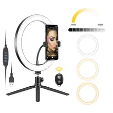 Neewer 10 zoll USB LED Ring Licht mit Stativ, 3 licht Modi/10 Helligkeit Ebene für YouTube Tiktok Video Make-Up Selfie Live