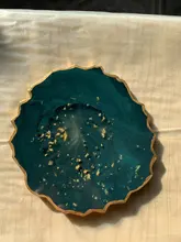 Bamala-moldes de resina para posavasos, de silicona, para posavasos brillante, Geoda, tapetes para tazas