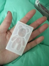 Moldes UV de silicona con forma de oso para joyería, moldes de resina para joyería, DIY, llavero, juguetes para niños