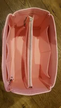 Bolsas de cosméticos con cremallera, bolsa de inserción de organizador de maquillaje para bolso, bolsa de fieltro portátil de viaje monedero interno se adapta a Speedy Neverfull
