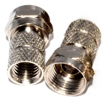 

10 PCs F-connector RG-6 (zinc/copper). (10 PCs). Threaded connector for RG6 cable zinc/copper Cadena