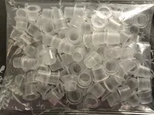 Tazas de tinta desechables de plástico para tatuaje, pigmento de maquillaje permanente, soporte claro tapa de recipiente, accesorio de tatuaje, 100 unidades, S/M/L