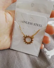 DOTIFI 316L collar de acero inoxidable Chapado en étnicos tótem solar collares con colgantes encanto mujeres cumpleaños fiesta de joyería de moda