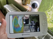 HeimVision-Monitor de bebé HMB33MQ, pantalla LCD de 5 pulgadas, 1080P, visión nocturna, 360 °, PTZ, mando a distancia, Audio de 2 vías, VOX, grabación de cuna, soporte para tarjeta SD