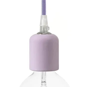 

Case ceramic with lamp holder E27 clear lilac