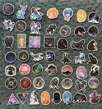 Pegatinas de constelación de dibujos animados para niños, pegatina de galaxia de sueño para monopatín impermeable, guitarra, Maleta, portátil, grafiti, juguete para niños, 50 Uds.