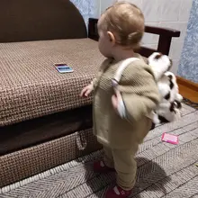 Mochila de estilo coreano para chico, bolso de felpa para niños, bolso de hombro sencillo para chicas, mochila 3D con diseño de animales de dibujos animados, 2020