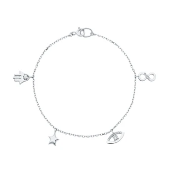 

Silver Bracelet with cubic zirconia sunlight sample 925 test