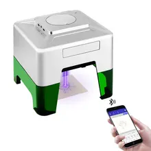 Máquina de gravação a laser, mini máquina de gravação com bluetooth, 7500mw, portátil, com suporte removível + óculos de laser