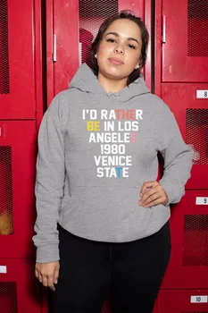 

Angemiel Wear İ Would Rather Los Angeles Gray Women 'S Hooded Sweatshirt