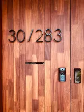 127mm Floating House Number Letters Big Modern Door Alphabet Home Outdoor 5 in.Black