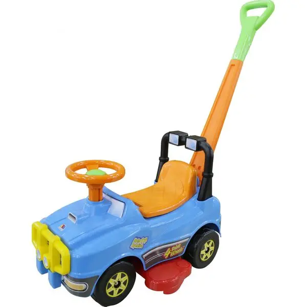 Автомобиль Джип каталка с ручкой (голубой)|Каталки-пушкары машинки| |