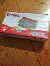 Juego de dominó Montessori de madera con frutas, bloques de dominó para niños, rompecabezas para educación y aprendizaje, 28 Uds.