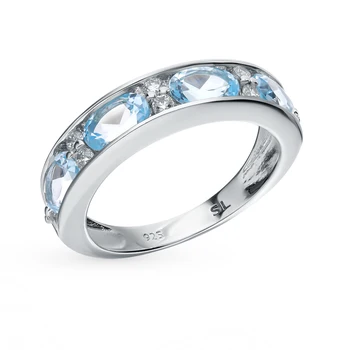 

Silver ring with Topaz sunlight sample 925
