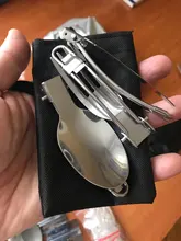 3 uds 1 set portátil al aire libre Camping viajes Picnic plegable de acero inoxidable cubiertos cuchara tenedor cuchillo vajilla envío gratis