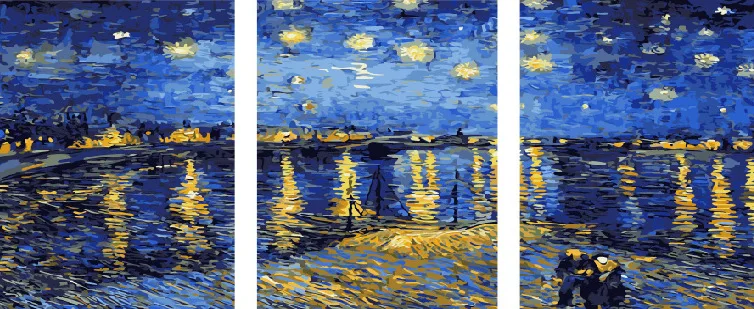 Картина по номерам PX 5145 Звездная ночь(Ван Гог) 40*50*3