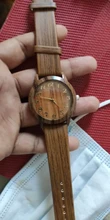 Dial Wood Watch Bamboo Natural Hour Genuine-Leather Women Male KCHKE Reloj-De-Madera