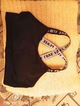 Sujetador deportivo con letras para mujer, sostén deportivo con realce, A-D, negro y blanco, para correr, Yoga, gimnasio y Fitness