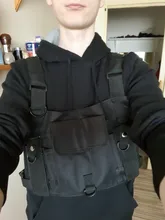 Funcional táctica bolsa de pecho de bala Camiseta estilo Hip Hop sin mangas Streetwear bolsa de paquete de la cintura de las mujeres negro pecho plataforma bolsa 233