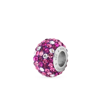 

Silver Charm Pendant with sunlight crystal sample 925