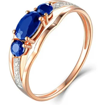 

Lucas gold ring with sapphires and diamonds in red gold