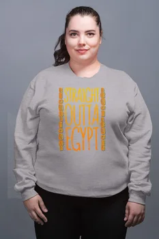 

Angemiel Wear Straight Outta Egypt Gray Female Sweatshirt