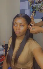 Rosabeauty-Peluca de cabello humano Remy para mujeres negras, 4x4 postizo Frontal de encaje, 28 y 30 pulgadas, pelo liso brasileño predespuntado